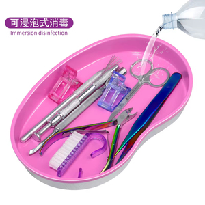 Multicolor Stainless Steel Nail Desktop <b>Storage</b> Tray Manicure Jewelry Decoration Metal Display Stand Salon Supply <b>Tool</b> Wholesale - Product Image 3