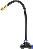 Buse de brumisation rapide en laiton, raccord en T pour tuyau de 8 mm, rotation réglable à 360°, économe en énergie, installation facile