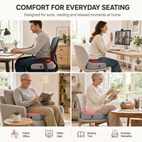 Masseur de siège électrique avec compresse chaude et vibration, coussin périnéal pour la maison et le bureau, pour hommes et femmes, CE FCC RoHS OEM, MOQ 1000 pièces