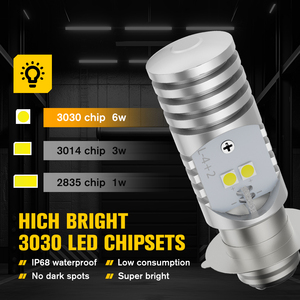 Rcj M4-P15D H4 Ba20d <span class=keywords><strong>4</strong></span> Đèn <span class=keywords><strong>LED</strong></span> Off-Road Xe Máy Mới 6500K Nhiệt Độ Màu <span class=keywords><strong>LED</strong></span> Hệ Thống Chiếu Sáng Với Đèn Pha Cho Xe Máy - Product Image 3