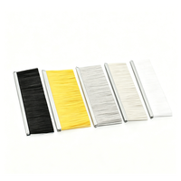 Brosse de joint de bas de porte en nylon PP, type H F, pour portes et fenêtres en aluminium, 50 mm x 1000 mm, bande de brosse en nylon PVC noir