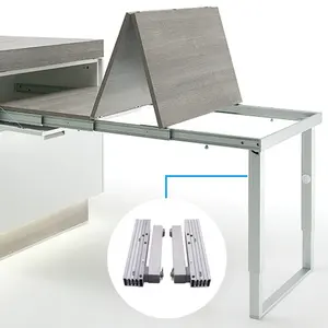 Glissière de table télescopique en aluminium à plusieurs volets