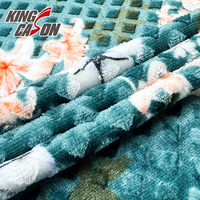 KINGCASON Chinesischer Hersteller Angenehmes Handgefühl 100% Polyester Bedruckter Gebürsteter Flanell-Fleece-Stoff für Heimtextilien