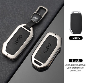 Thời trang Sang trọng Chất lượng cao logo Thương hiệu Hợp kim kẽm Da Kim loại Vỏ chìa khóa Vỏ hộp đựng cho xe Kia K3 - Product Image 2