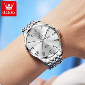   Relojes de Cuarzo para Hombre 3633, con Logotipo Personalizado OEM, de Acero Inoxidable, con Manecillas Luminosas, Escala Romana, Calendario, Resistentes al Agua, 2026 - Product Image 4