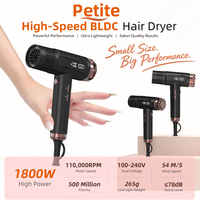Sèche-cheveux professionnel à moteur DC sans balais haute vitesse avec ions négatifs pour tous types de cheveux, idéal pour les voyages