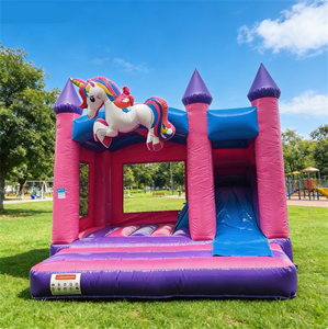 Combo de Tobogán y Brincolín Inflable Comercial, Castillo Inflable para Niños, <span class=keywords><strong>Jumper</strong></span>, Casa de Brinco, Alquiler para Fiestas - Product Image 1