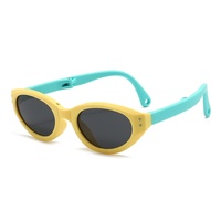 Lunettes de soleil pour enfants, mode, protection UV, pare-soleil, polarisées, pour garçons et filles, en silicone, œil de chat, monture complète