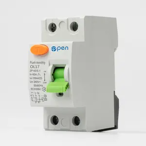 AC 2P 4P 63A 40A 100A 10KA kaçak RCD RCCB artık akım cihazı devre kesici 100ma 300ma 30ma ELCB