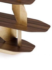 Estanterías <span class=keywords><strong>de</strong></span> Alta Gama, Librería <span class=keywords><strong>de</strong></span> Madera Maciza Lacada <span class=keywords><strong>de</strong></span> Estilo Lujoso, Estante <span class=keywords><strong>de</strong></span> Pie para <span class=keywords><strong>Sala</strong></span> <span class=keywords><strong>de</strong></span> <span class=keywords><strong>Estudio</strong></span> Neoclásica - Product Image 2