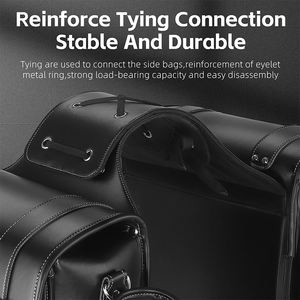 WEST BIKING 16L大容量自転車パニアーバッグPUレザー防水耐久性のあるインナーメッシュポケットバイクリアラックバッグ - Product Image 5