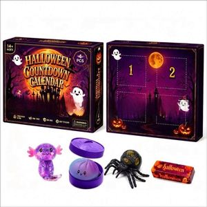 Calendario de Adviento de Halloween al por mayor, juguete blandito, caja sorpresa de 8 piezas, pelota apretable de calabaza y fantasma para niños - Product Image 2