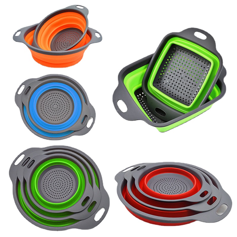 Кухонные инструменты, гаджет, складная сливная корзина, корзина для мытья фруктов и овощей, складной дуршлаг, складной Слив