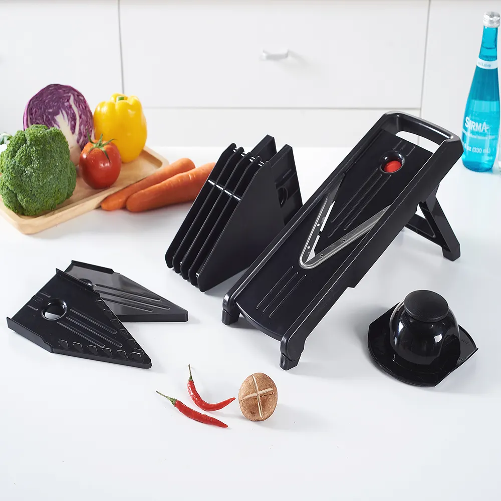 Sebze v-dilimleme çok fonksiyonlu paslanmaz çelik ayarlanabilir Mandoline Slicer