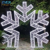 Arche lumineuse décorative en PVC LED de 3,8 m de haut et 4 m de large, classée IP65, motif flocon de neige, pour Halloween et Noël, taille personnalisable, pour aménagement paysager