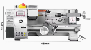 Tornio Orizzontale di Alta Precisione con Fresatrice Combinata Mini Tornio Manuale 220V Macchina da Banco per Lavorazione di Precisione Fai-da-Te Metallo e Legno - Product Image 4