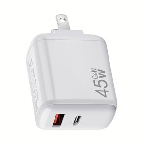GaN 45W Charger A+C Fast Charging <b>Usb</b>-c Power Supply Adapter US/EU/<b>UK</b> <b>Plug</b> Type C Charger Block - Product Image 5
