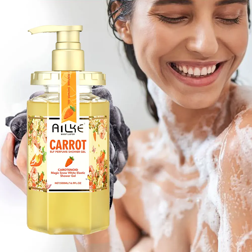 Ailke Elf Perfume Honey Peach/Avocado Snow White Nourishing Scrub Body Spa Cleansing Shower Gel