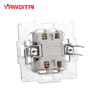 Interruptor de pared eléctrico de 2 entradas, estándar europeo, 10A, 250V, doble interruptor