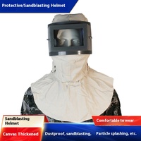 Capuchon de sablage de peinture en aérosol pour meulage de poussière industriel Capuchon anti-poussière en toile avec masque de protection du travail Ecrans faciaux