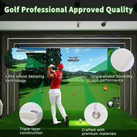 Pantalla de Impacto para Simulador de Golf, Pantalla de Proyección Premium para Monitor de Lanzamiento con Visualización HD, Pantalla de Práctica Interior para Recinto y Red