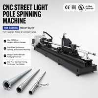Máquina de Alta Eficiencia para Fabricar Postes de Alumbrado Público CNC, 12m de Longitud, Doble Rueda Sincrónica, Automática, para Postes Cónicos