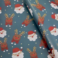 Papier d'emballage motif arbre de Noël emballage cadeau de vacances artisanat bricolage décor