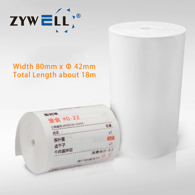 White Paper Colorful Printing Thermal Receipt Paper 2 Color Red/ Blue/ Orange + Black 80mm Thermal Receipt Paper Roll