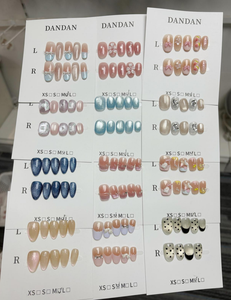 Ongles Press-On Faits Main en Gros – 100% Artisanaux, Courts, Ovale, Couverture Complète, Réutilisables, Esthétique Luxe - Product Image 3
