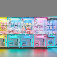 1 pièce Machine à griffes à monnayeur personnalisable pour jeux d'arcade commerciaux, avec jouets de dessin animé