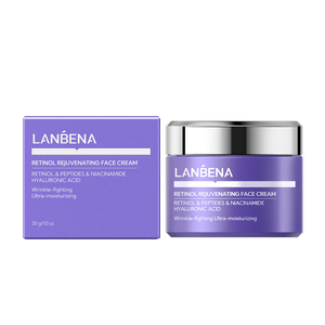 Crème pour le visage organique au rétinol <span class=keywords><strong>Lanbena</strong></span> OEM pour éclaircir la peau et hydrater en profondeur, crème éclaircissante pour le visage personnalisée - Product Image 1