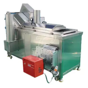 Electric Heating Frying Machine Banana Chips Deep Fryer Continuous Frying Machine For Pork Skin/Rinds