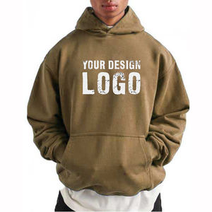 Ventes en gros OEM, sweats à capuche pour hommes en tissu lourd vintage, couleur unie, décontractés, épaules tombantes, sport, gym, sweats à capuche amples pour hommes - Product Image 5