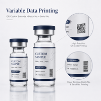 Etiquetas Personalizadas para Viales de Péptidos, Pegatinas Impermeables de PET para Botellas Pequeñas de Vidrio de 3ml, 5ml y 10ml, Rollo de Hojas, Servicio de Impresión OEM