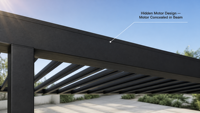 Pergola extérieure en aluminium à lames orientables, auvent imperméable motorisé avec télécommande, taille personnalisée, directement de l'usine