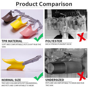 조절 개 총구 실리콘 총구 개 안티 물린 귀여운 오리 모양 개 입 커버 - Product Image 4