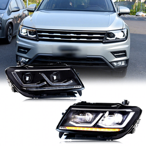 HCMOTIONZ fari Full LED per <span class=keywords><strong>Volkswagen</strong></span> <span class=keywords><strong>Tiguan</strong></span> 2017-2021 segnale sequenziale gruppo luci anteriori per auto DRL - Product Image 1