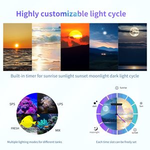 Lámpara LED para Acuario de Agua Salada con Control Táctil, Programable, de Espectro Completo, para Arrecifes de Coral, con Simulación de Amanecer y Atardecer, Marca <span class=keywords><strong>Moonlight</strong></span> Group Control - Product Image 3