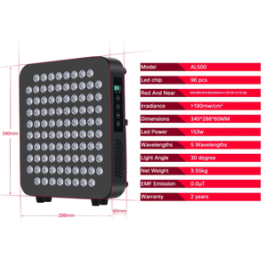 Azure OEM ODM đứng 5-bước sóng hồng ngoại LED 96 cái 153 Wát liệu pháp ánh sáng đỏ thiết bị cho cơ thể chăm sóc da <span class=keywords><strong>PDT</strong></span> máy với chúng tôi cắm - Product Image 2