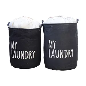 Cesta de lavandería de cuerda de algodón plegable 2024, organizador para ropa sucia, juguetes y almacenamiento, cesto grande impermeable