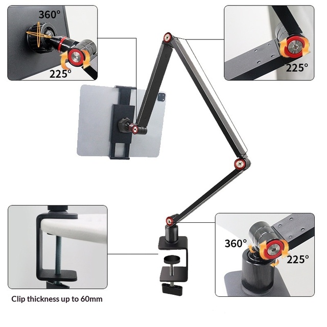 Desktop Portable Monitor Display Tablet Stand with 360-Degree Rotation and Universal Swivel for Model BX-07B3
