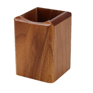 Natural Square Wooden <b>Pen</b> Holder Solid Wood Desktop Stationery Storage <b>Box</b> For Office Supplies - Product Image 5