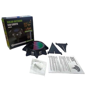 ไฟติดผนังรูปแปดเหลี่ยมพลังงานแสงอาทิตย์ ไฟ LED สำหรับสนามหญ้ากลางแจ้ง ไฟส่องทางเดินแบบเสียบปลั๊ก ไฟอัตโนมัติแสงสีขาวอบอุ่น - Product Image 4