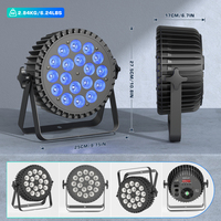 4 Projecteurs PAR LED 180W RGBWA+UV 6-en-1 DMX512 avec Contrôle Automatique/Par Son, Effet Stroboscopique, Éclairage de Scène pour Salles de Danse et Fêtes, Protection IP33
