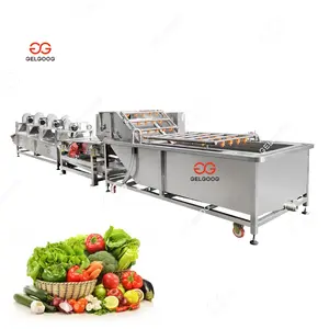 핫 세일 Gelgoog 야채 세척 절단 생산 라인 거품 청소 기계 라인 과일과 야채