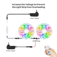 Mini contrôleur LED RGB RF21 avec variateur de lumière, télécommande sans fil DC 5V-24V 6A pour bandes LED RGB 5050 3025