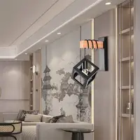 Moderne Luxe Zijn Wandlamp Indoor Vierkante Ijzeren Wandkandelaar Woonkamer Slaapkamer Decoratieve Wandlamp