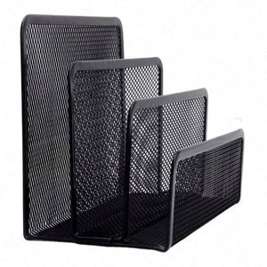 Document File Paper Letter Desktop Tray Desk Organizer 3 Compartments Metal Storage Stand File Storage Rack Holder - Product Image 5