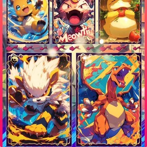 YZ CarteCollezionabili Pokemoned enfants Anime boîte-cadeau Original Pikach et ses amis septième ronde cartes à collectionner en gros - Product Image 4