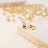 Perles en or 9 carats en gros pour la fabrication de bijoux DIY